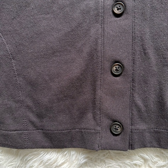 Madewell Cardigan Organic Cotton Crop Sweater Button Front Deep Coal Gray XXL - Picture 8 of 14